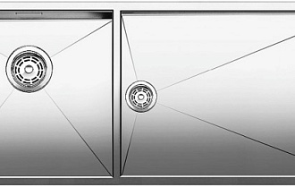 Мойки Zerox 400/550-Т-U, Нержавеющая сталь с зеркальной полировкой Blanco  521606 (чаша справа), 521605 (чаша слева)