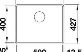 Мойки Subline 500-F, Цвет: Алюметаллик Blanco  523534