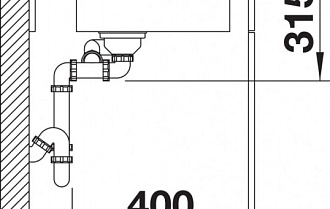 Мойки Andano 340/180-IF Infino, Нержавеющая сталь полированная. Укомплектована отводной арматурой InFino ™ Blanco  522975(чаша слева), 522973(чаша справа)